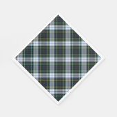 Plaid rustieke clan Gordon wit groen tartanpapier Servet (Hoek)