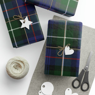 Plaid Rustieke Clan MacKenzie Groene Paarse Tartan Cadeaupapier