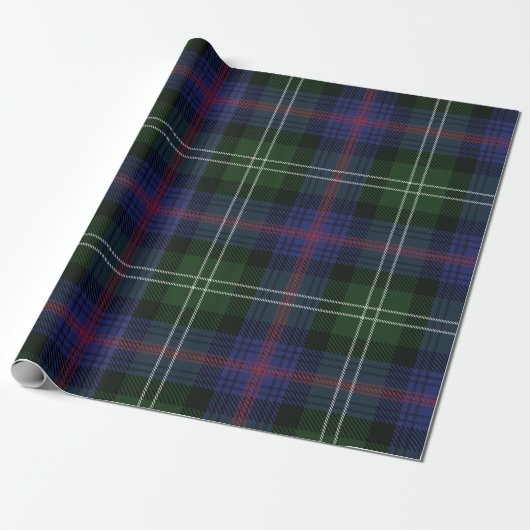 Plaid Rustieke Clan Sutherland Feestdagen Tartan Cadeaupapier (Uitgerold)