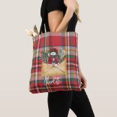 Plaid Rustieke Feestdagen Gepersonaliseerd Schatti Tote Bag (Dichtbij)