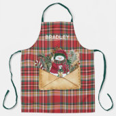 Plaid Rustieke Feestdagen Gepersonaliseerde Schatt Schort (Voorkant)