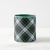 Plaid Rustieke Groene Witte Clan Gordon Tartan Mok (Midden)
