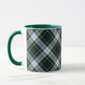 Plaid Rustieke Groene Witte Clan Gordon Tartan Mok (Links)