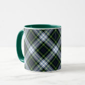 Plaid Rustieke Groene Witte Clan Gordon Tartan Mok (Voorkant links)