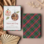 Plaid Rustieke Huisdier Foto MacCulloch Tartan Ker Feestdagenkaart