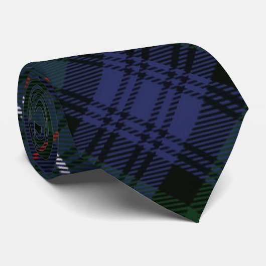 Plaid Rustieke Kerstmis MacKenzie Tartan Stropdas (Opgerold)