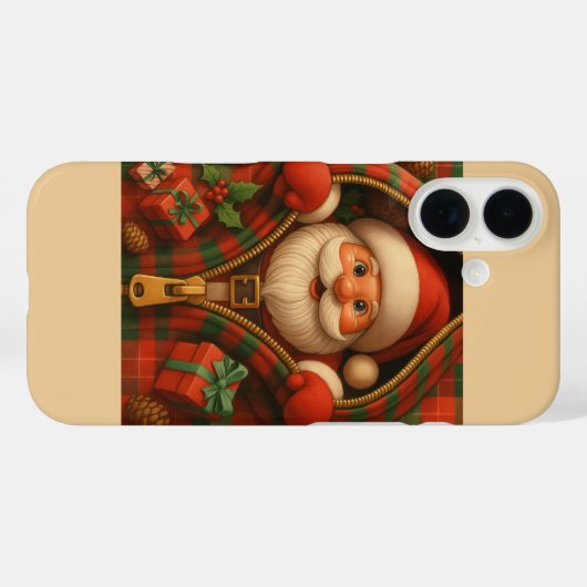 Plaid Santa Claus Christmas Design  Case-Mate iPhone Case (Achterkant (horizontaal))