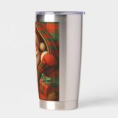 Plaid Santa Claus Christmas Design  Geïsoleerde Drinkbeker (Links)