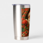 Plaid Santa Claus Christmas Design  Geïsoleerde Drinkbeker (Rechts)