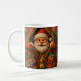 Plaid Santa Claus Christmas Design  Koffiemok