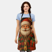 Plaid Santa Claus Christmas Design  Schort (Gedragen)