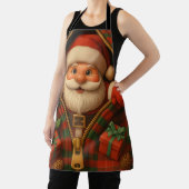 Plaid Santa Claus Christmas Design  Schort (Insitu)