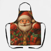 Plaid Santa Claus Christmas Design  Schort (Voorkant)