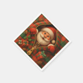 Plaid Santa Claus Christmas Design Servet (Hoek)
