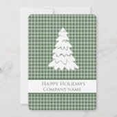 Plaid Santa rendier vakantie feest corporate Inv Kaart (Achterkant)