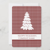 Plaid Santa rendier vakantie feest zakelijk Kaart (Achterkant)