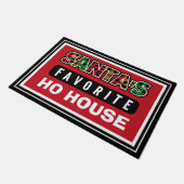 Plaid Santa's Favoriet Huis Grappige Kerstmis Deurmat (Schuin)