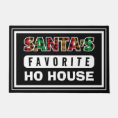 Plaid Santa's Favoriet Huis Grappige Kerstmis Deurmat (Voorkant)