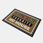 Plaid Santa's Favoriet Huis Grappige Kerstmis Deurmat (Schuin)