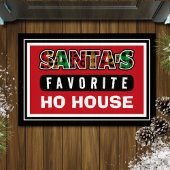 Plaid Santa's Favoriet Huis Grappige Kerstmis Deurmat