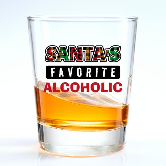 Plaid Santa's favoriete alcoholische grappige kers Shot Glas