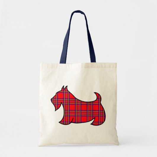Plaid Schotse Terriër Scotty Book Canvas tas Gift (Voorkant)
