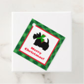 Plaid Scotty Hond Vrolijk Kerstcadeau Ideeën Bedankjes Labels (In situ)