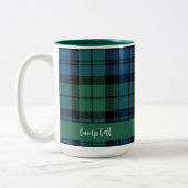 Plaid Script Custom Clan Campbell Tartan Tweekleurige Koffiemok (Links)