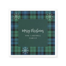Plaid Script Sneeuwvlokken Campbell Tartan Papier