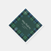 Plaid Script Sneeuwvlokken Campbell Tartan Papier Servet (Hoek)
