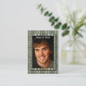 Plaid Senior Class of Change Huidig jaar Foto Contactkaartje (Staand voorkant)