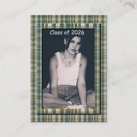 Plaid Senior Klasse van 2010 Fotokaarten Contactkaartje (Voorkant)