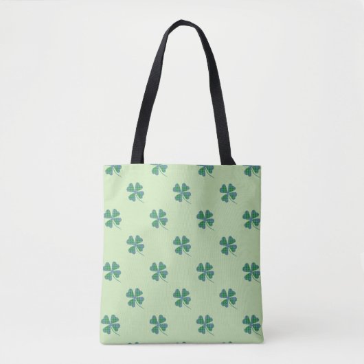 Plaid Shamrock 4-leaf Clover Pattern Tas (Voorkant)
