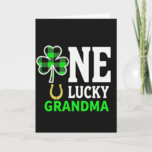 Plaid Shamrock Oma Kaart (Voorkant)