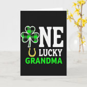 Plaid Shamrock Oma Kaart (Gele Bloem)