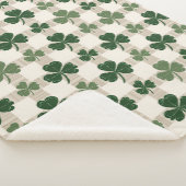 Plaid Shamrock St. Patrick's Day Fleece Deken (3/4)