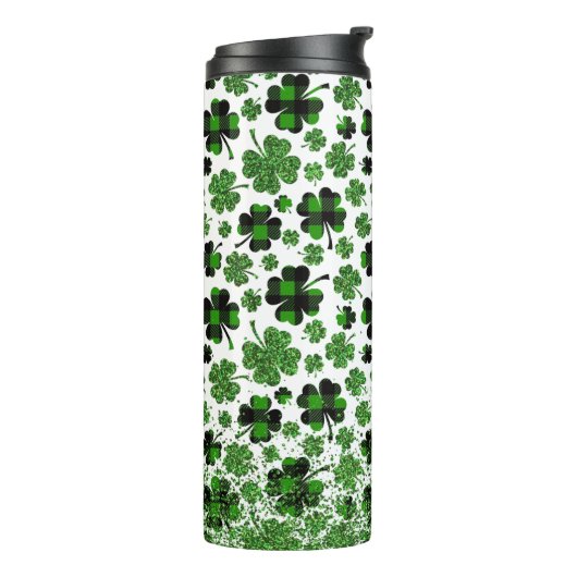 Plaid Shamrocks Delight Thermosbeker (Gedraaid links)