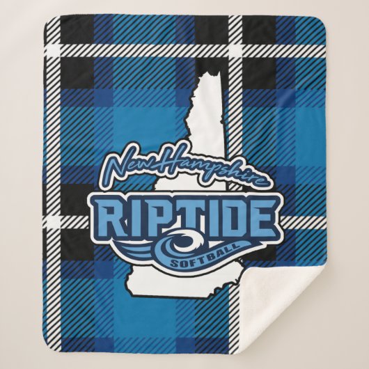 Plaid Sherpa Blanket (blauw) Deken (Voorkant)