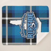 Plaid Sherpa Blanket (blauw) Deken (Voorkant (horizontaal))