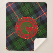 Plaid Sherpa Blanket Merry & Bright Deken (Voorkant)