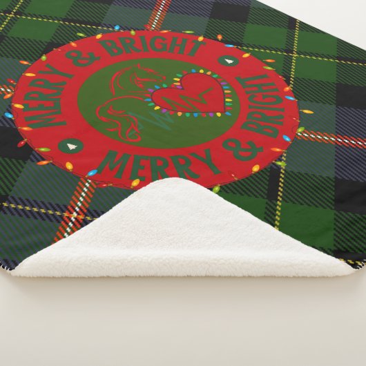 Plaid Sherpa Blanket Merry & Bright Deken (3/4)