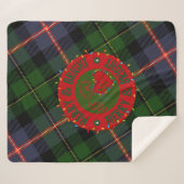 Plaid Sherpa Blanket Merry & Bright Deken (Voorkant (horizontaal))