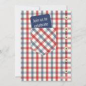 Plaid Shirt Invitation Kaart (Voorkant)