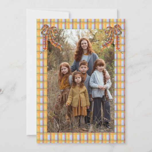 Plaid Sinaasappel blauw, fotokaart Kaart (Voorkant)