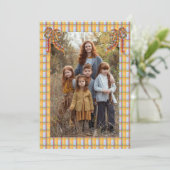 Plaid Sinaasappel blauw, fotokaart Kaart (Staand voorkant)