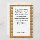 Plaid Sinaasappel blauw, fotokaart Kaart (Achterkant)