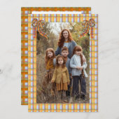 Plaid Sinaasappel blauw, fotokaart Kaart (Voorkant / Achterkant)