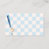 Plaid Slugger Baseball Diaper Raffle Baby Shower  Informatiekaartje (Achterkant)