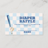 Plaid Slugger Baseball Diaper Raffle Baby Shower  Informatiekaartje (Voorkant)