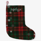 Plaid Sneeuwvlokken Kerst Feestdagen Gepersonalise Kleine Kerstsok (Voorkant)